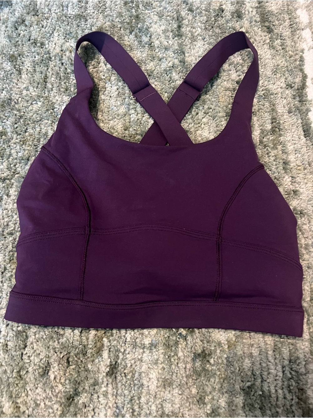 Lululemon Women’s Deep Purple Cross-Back Sports Bra Size 4